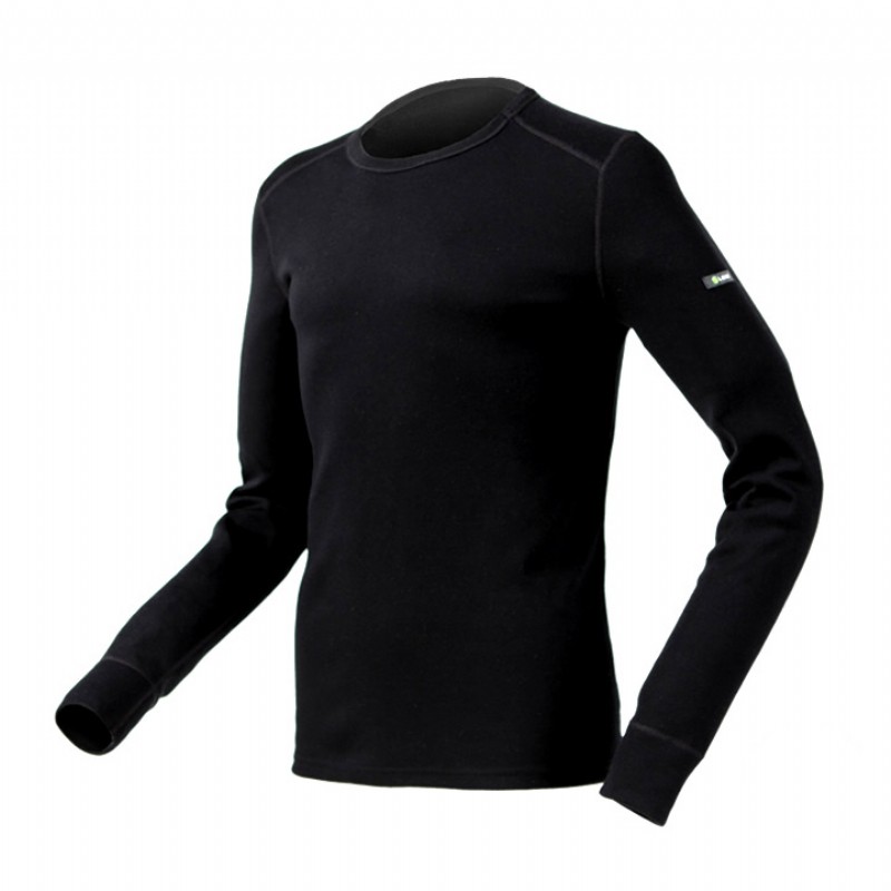 美國LOKI創意服飾 (LO201011-BLK) 男 MUSPEL EXOHEAT 圓領超保暖衣 黑色