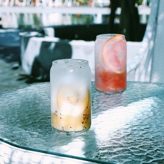 【啊白娟娟優品】AB-JJ 可樂杯 玻璃杯 果汁杯 飲品杯 拿鐵冰咖啡杯 ins網紅易拉罐造型 牛奶杯 水杯 杯子 馬克