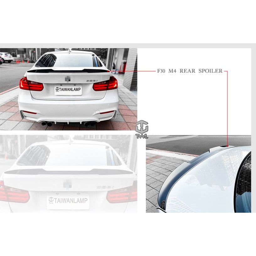 &lt;台灣之光&gt;現貨 全新BMW F30 12 13 15 16 18年高品質M4樣式尾翼鴨尾(銀粉黑) ABS材質 台灣製