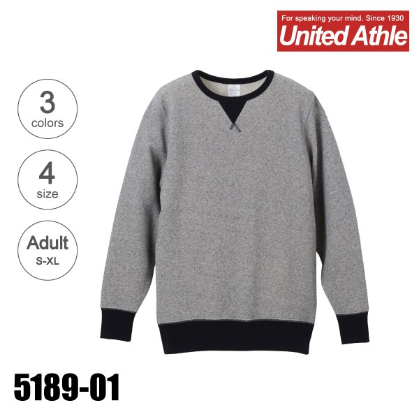 一件享免運├UFC┤【UA 5189】United Athle x  8.4 oz 雙色 長袖 素面 V字 衛衣
