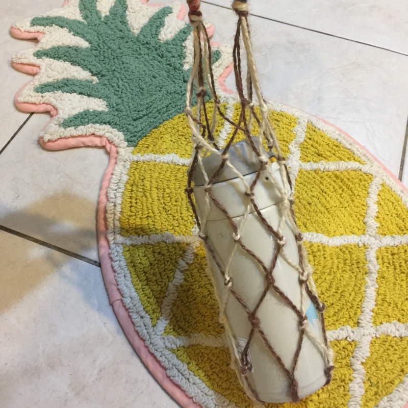 手工環保麻繩編織飲料袋