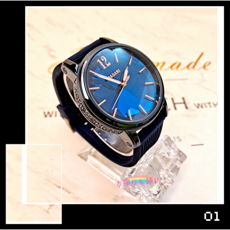 韓國新款 BAGARI 銀河星空花玻璃切面 金屬鍊帶學生女生手錶 幸運草＆錶坊（現貨）#寶格麗款 石英錶 米蘭帶