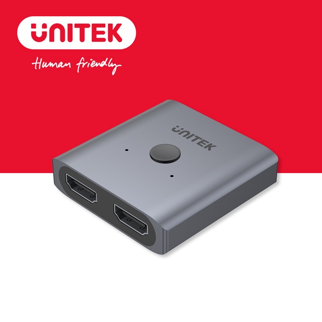UNITEK 2對1雙向HDMI鋁合金高清轉換器(太空灰色)(Y-V1127A)