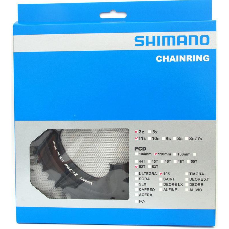 Shimano 105 FC-5800 2x11速 52T 齒片，黑色，用於52-36T大齒盤