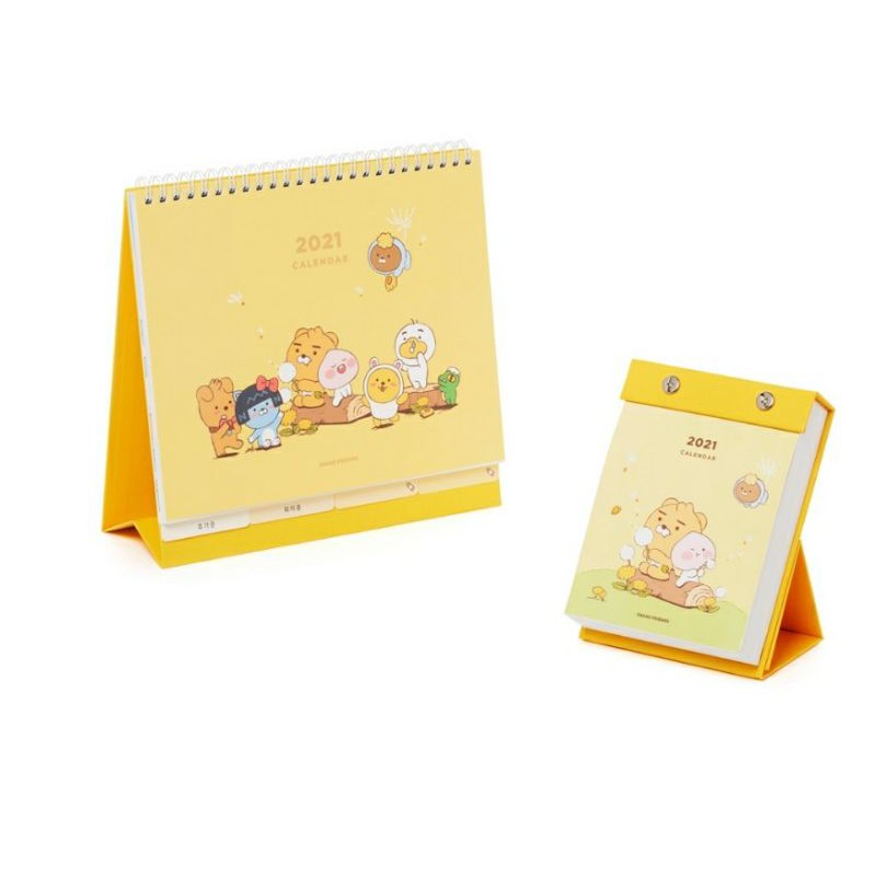 現貨 韓國連線21 年曆萊恩日曆桌曆限定版ryan Kakao Friends Apeach 月曆日期 蝦皮購物