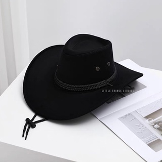 現貨🐪蠻荒西部🐪 麂皮絨 牛仔 帽 紳士帽 美式 復古 歐美 誇張 時尚 潮流 韓系 男 遮陽 黑 休閒 個性 旅行