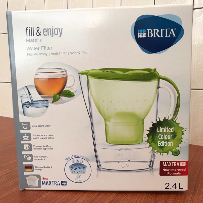 全新 🇩🇪德國BRITA 馬利拉濾水壺2.4L 綠色 (內含濾心一顆）