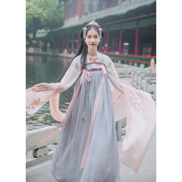台灣出貨 原創漢服 平價古裝 漢服女超仙古裝仙氣古風學生明制襦裙衣服飄逸漢元素冬季舞蹈服裝 蝦皮購物