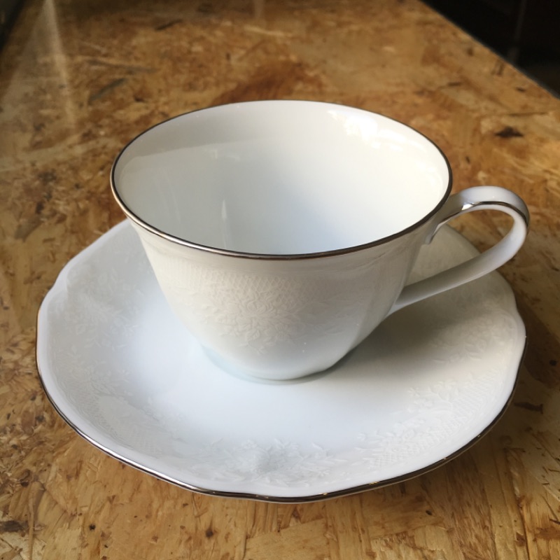 Noritake 日本骨瓷咖啡杯（金邊/銀邊）