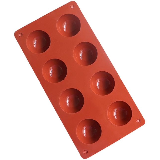 半圓形矽膠模具 矽膠模具 矽膠模  8連巧克力模 巧克力模具 布丁模 皂模 手工皂模 蛋糕模 乳酪模 烘焙工具 模具