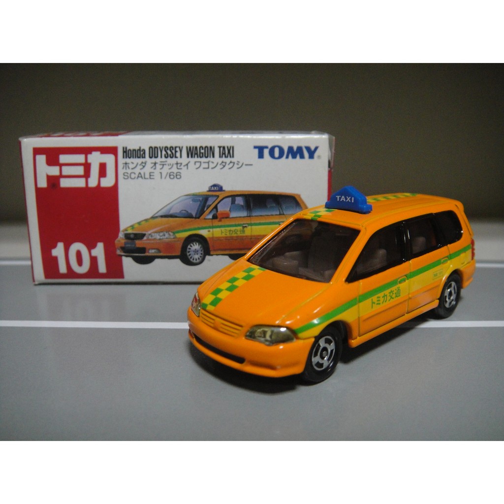 (部分瑕疵)TOMICA 101 HONDA 豐田 Odyssey Wagon Taxi 計程車 藍標