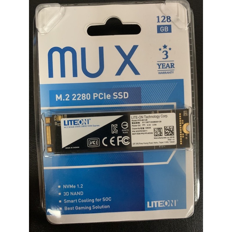 Liteon MUX M.2 2280 128GB PCIE SSD