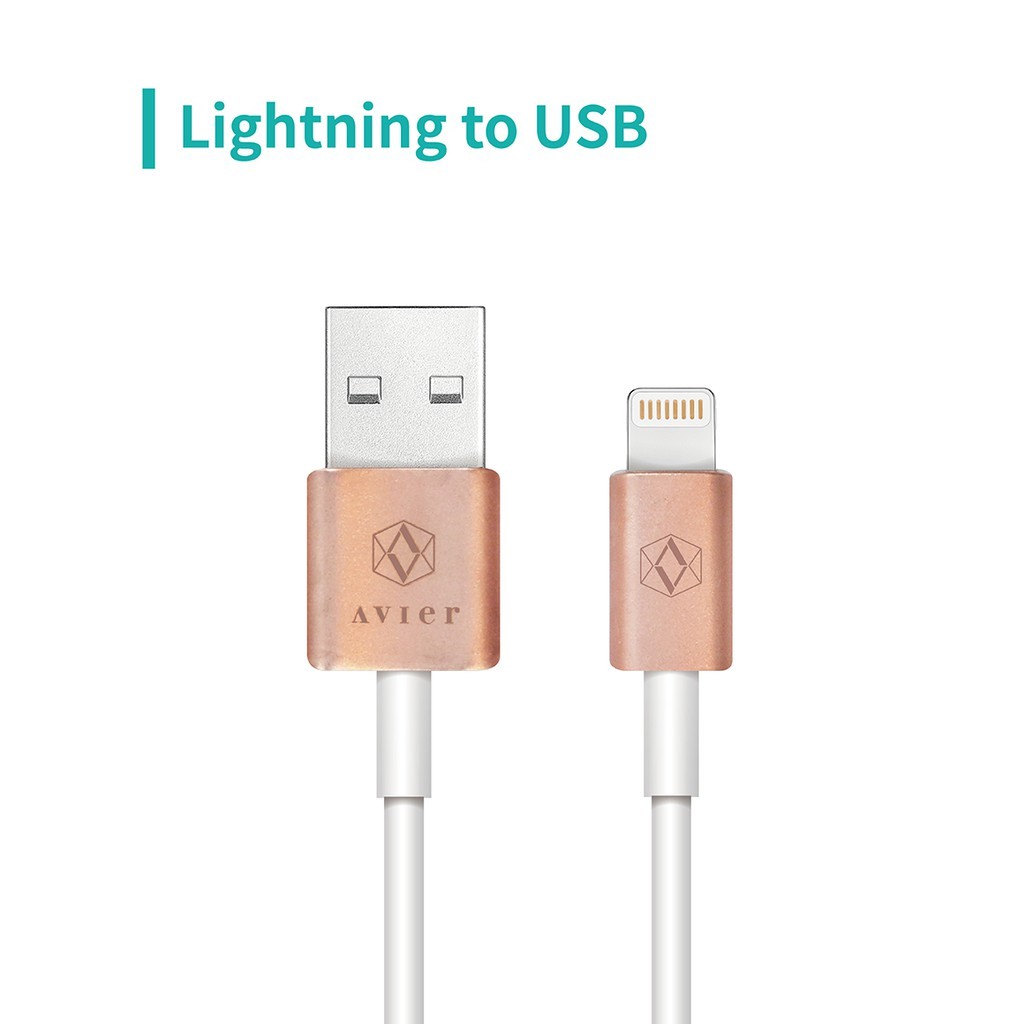 【Avier】鋅合金 Lightning to USB 快速充電傳輸線 _Apple專用 (1.5M)