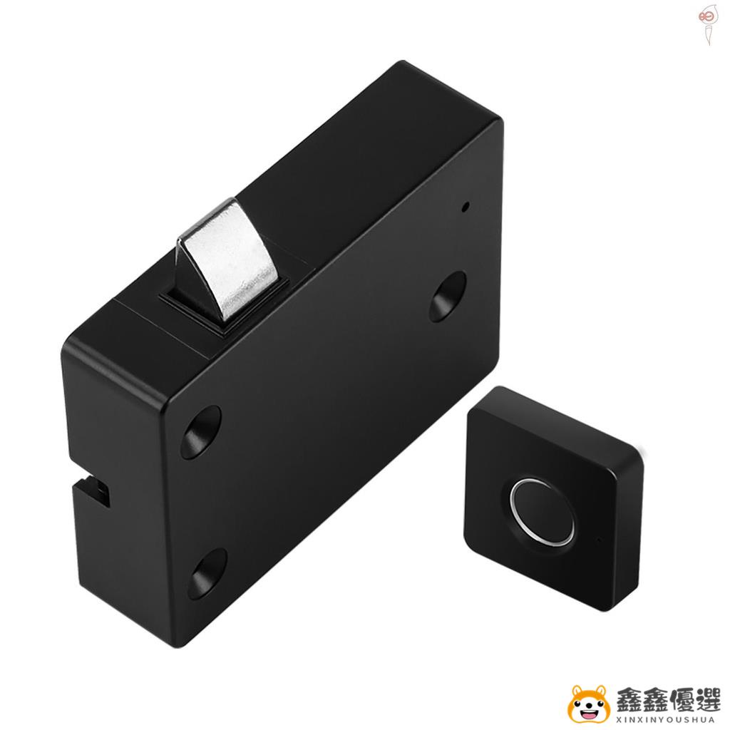 【現貨免運】智能指紋抽屜鎖辦公文件櫃辦公桌抽屜鎖家具衣櫃床頭櫃保險櫃信報箱指紋抽屜鎖黑色T4鑫鑫傢俱