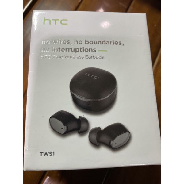 2021年 全新hTC馬卡龍真無線藍芽耳機（黑）TWS1 送贈品手機放大支架