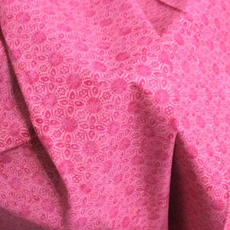 歐美 零碼布 一米 桃粉紅 純棉布 手工藝 粉色圓圖騰 瑕疵 一塊