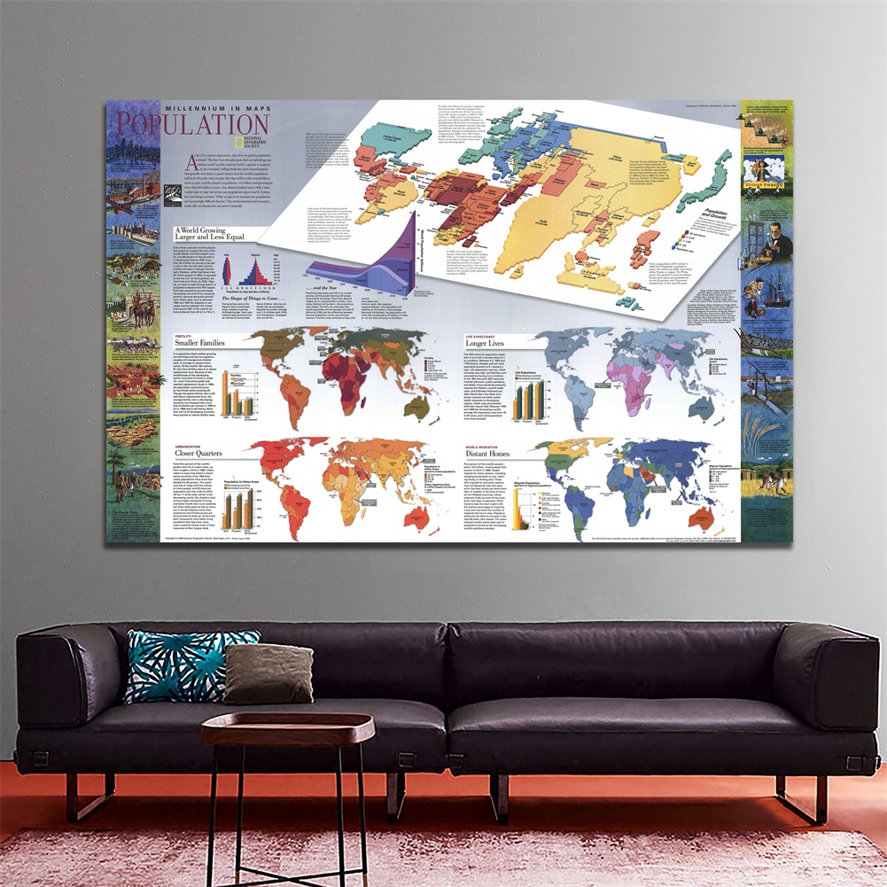 【現貨】世界地圖-人氣地圖海報壁掛掛毯背景布背景印花牆飾