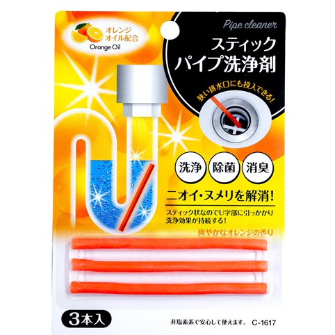 日本 不動化學 酵素橘香 水管清潔劑 三入裝