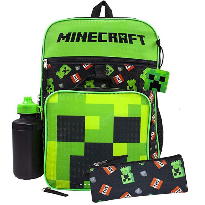 預購👍正版空運👍美國專櫃 Minecraft 麥塊 兒童書包 餐袋 筆袋 水壺 便當袋 後背包 書包 兒童 小學