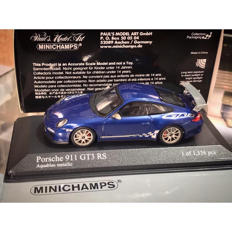 絕版 MINICHAMPS 1/43 PORSCHE 911 GT3 RS 997 II 1:43 GT3RS 保時捷