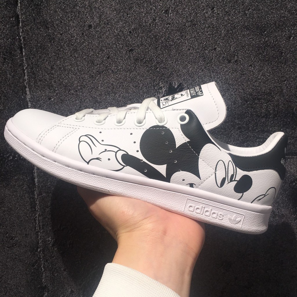 Kazima Adidas Stan Smith Disney 米奇聯名 板鞋 運動鞋 經典 休閒 米老鼠 白黑 不加班