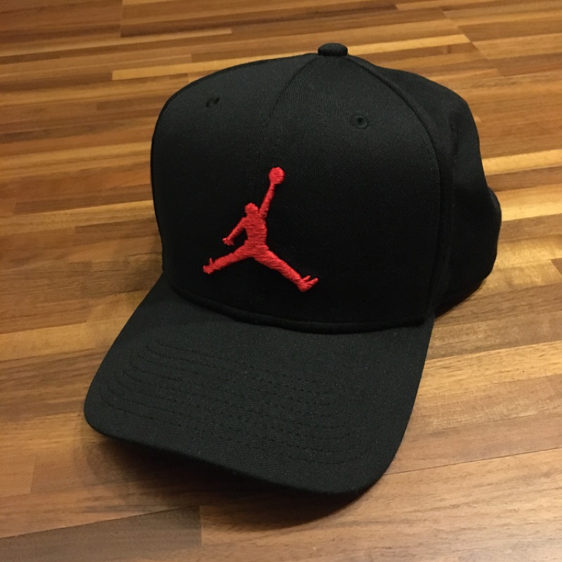 極新 Nike Jordan 黑紅 飛人Logo 鴨舌帽 帽子