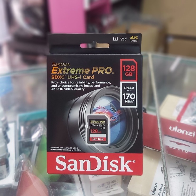 Sandisk Extreme Pro SD 128GB V30 記憶卡 200MB/s 公司貨128g高速記憶卡 王冠