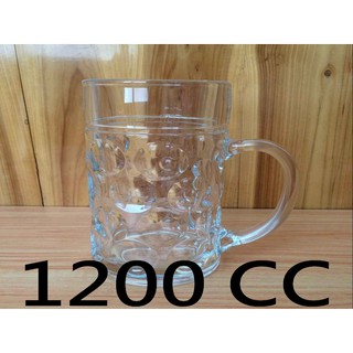 1200CC 1200ML 玻璃杯 啤酒杯 加厚握把 生啤酒杯 asahi 海尼根 三得利 婚禮 敬酒