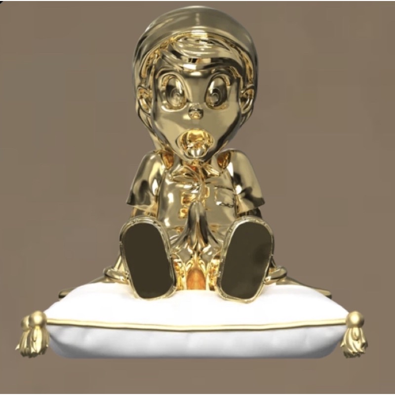 MIGHTY JAXX 鍍金小木偶 限量版 電鍍小木偶 JUCE GACE(GOLD CHROME EDITION)