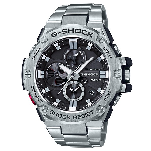 CASIO G-SHOCK GST-B100D-1A 太陽能藍牙雙顯腕錶