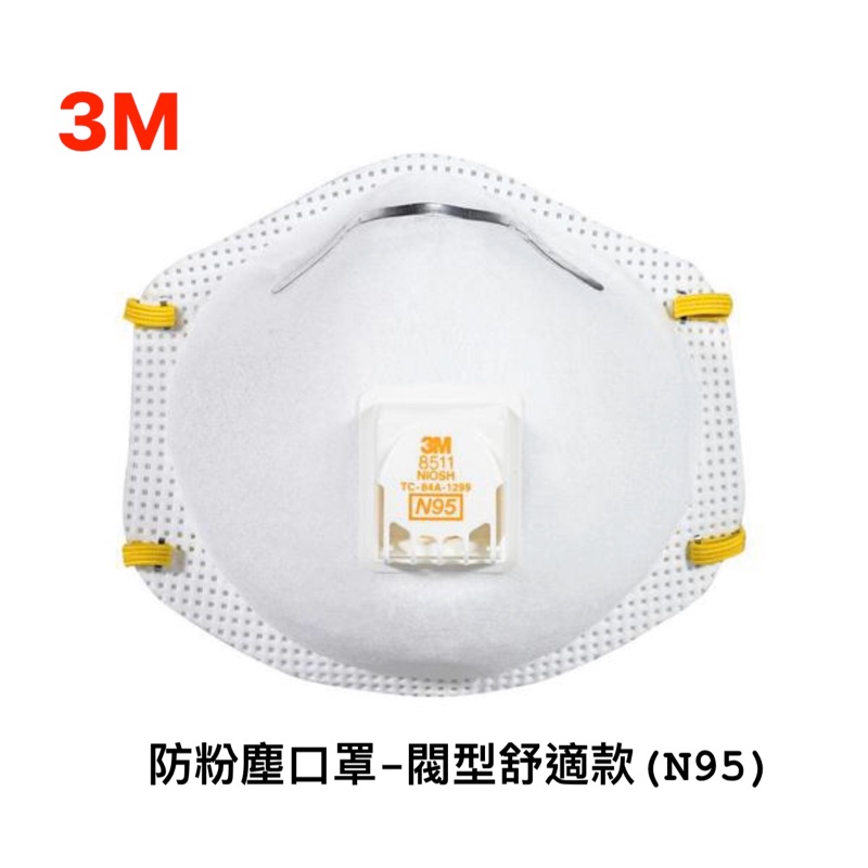 口罩｜3M 現貨 8511 防粉塵 口罩 閥型 舒適款 N95 (含稅)