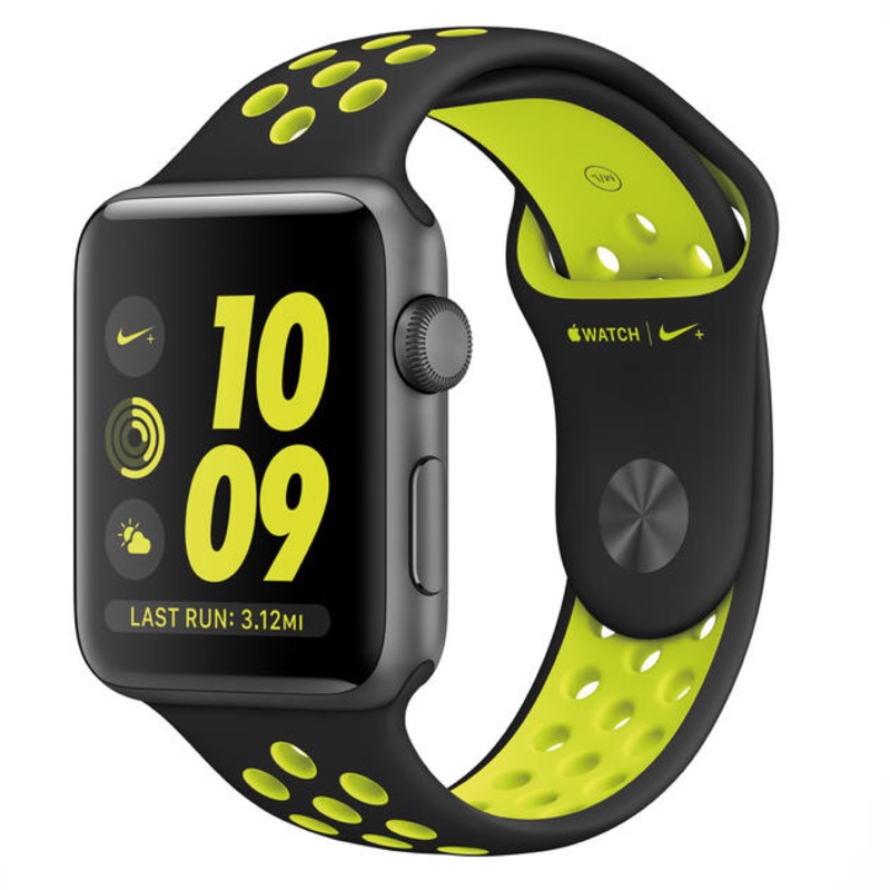 Apple Watch Nike+ 42mm 黑色配螢光黃