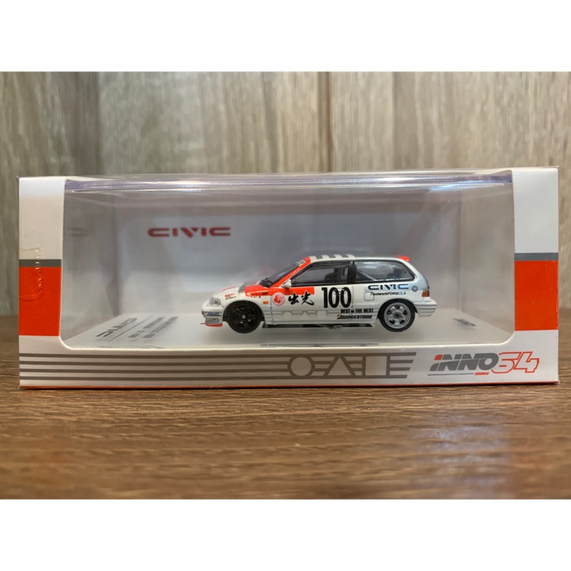 Inno 1/64 HONDA CIVIC EF 16V 100號 喜美 四代 三門 出光 塗裝 廠車