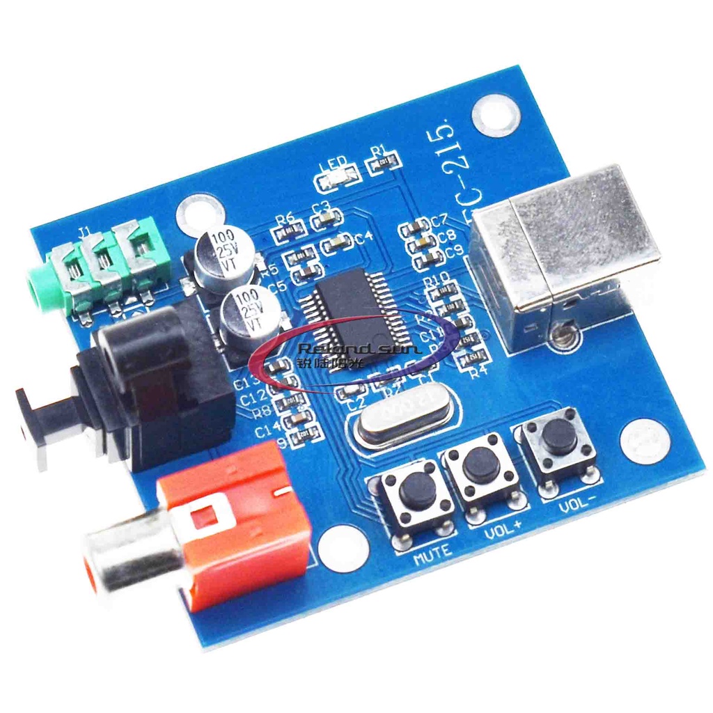5v USB 供電的 HIFI PCM2704 DAC 至 S / PDIF 聲卡解碼板 3.5mm 模擬輸出 F /