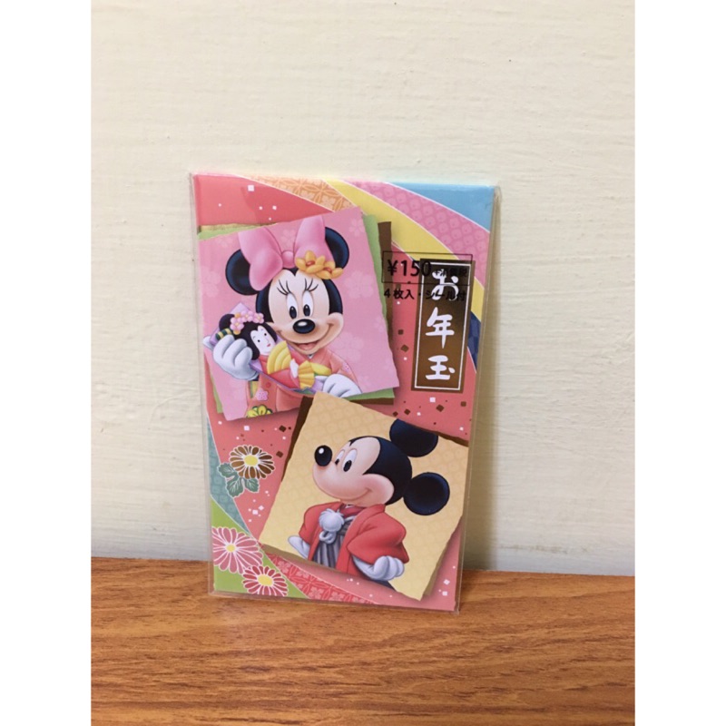 日本代購 迪士尼 米奇 紅包袋4入