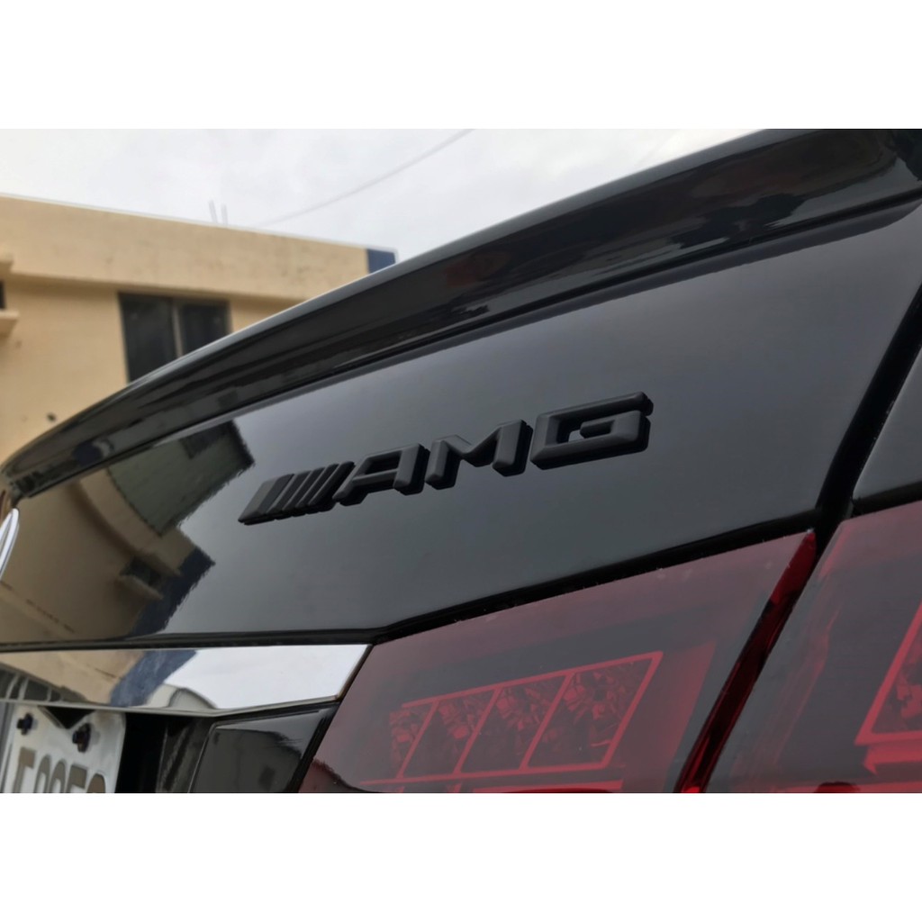 圓夢工廠 賓士 2015 16 17 18 E350 E250 E400 E43 E63 AMG 後車箱字貼 消光黑