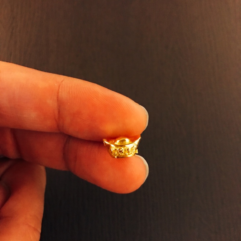 景福珠寶銀樓✨純金✨黃金金元寶造型飾品 可綁蠟繩 編織手環等