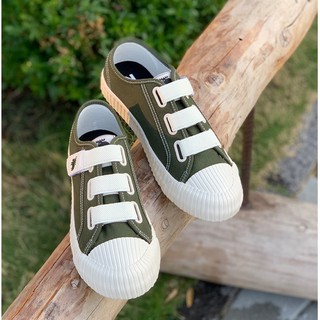 【思購易】瑞典moz厚底駝鹿魔鬼氈帆布鞋 餅乾鞋 低筒帆布鞋(仙人掌綠)MOZ麋鹿 MOZ-SHOA-001-DG