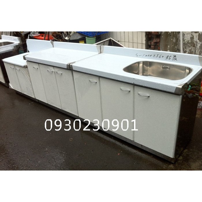 全新商品 右1公分水槽連平台 100公分工作台 80公分瓦斯台 ３件流理台 蝦皮購物