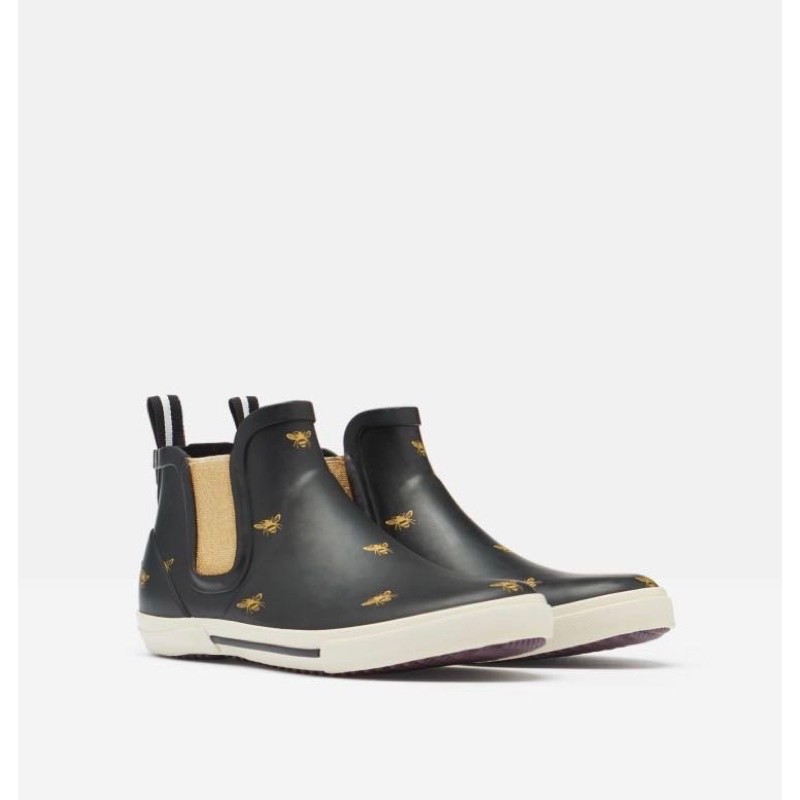 Miolla 英國品牌Joules 黑色底可愛蜜蜂短筒雨靴/雨鞋