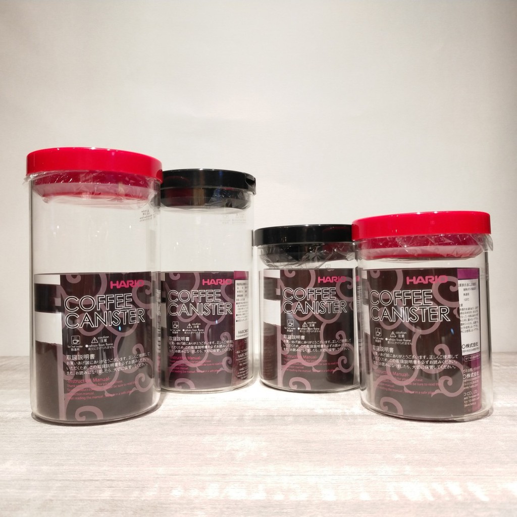 (現貨附發票) 瓦莎咖啡 咖啡豆保鮮罐 玻璃罐 HARIO 特價優惠組合  黑/紅 咖啡保鮮罐