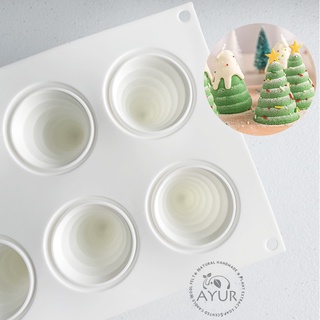 【AYUR】8連模 螺旋聖誕樹 食品級矽膠模具/冰塊模/手工皂模/蠟燭模/立體模/法式慕斯模/巧克力模
