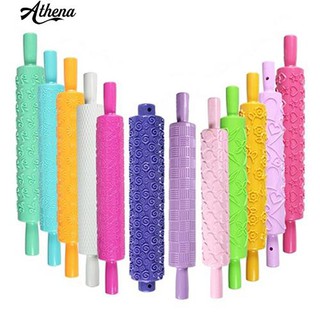 精品廚具 限時特價翻糖蛋糕工具擀麵杖 烘焙印花蛋糕模具 擀麵棍糖皮滾花棒12款