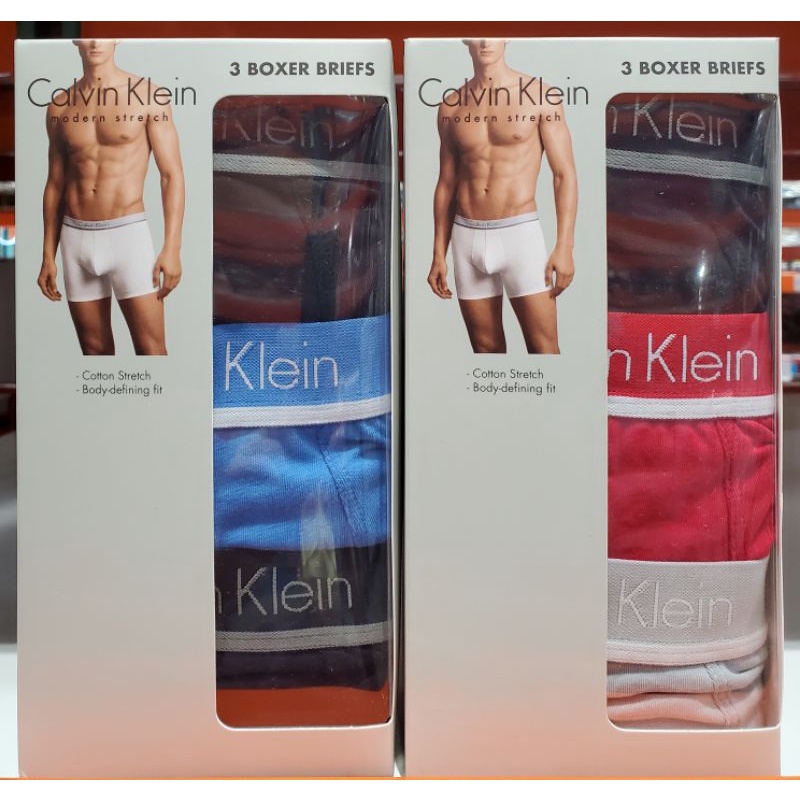【小如的店】COSTCO代購~Calvin Klein CK 凱文克萊 男貼身內褲/平口褲/四角褲(3件組)103094