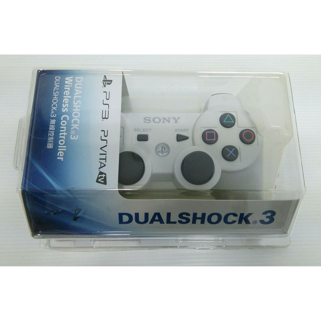 [現貨]PS3 SONY原廠白色盒裝無線振動六軸手把(2014年製造，附USB充電線)