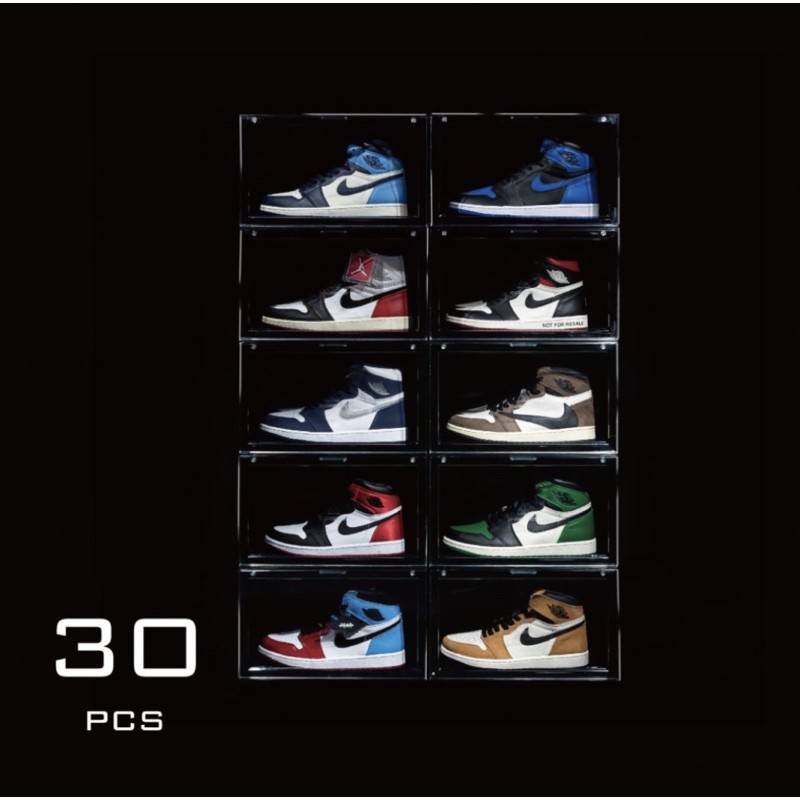 sneakermob sneaker mob 全新磁吸式鞋盒 黑色 透明 側開 官網貨