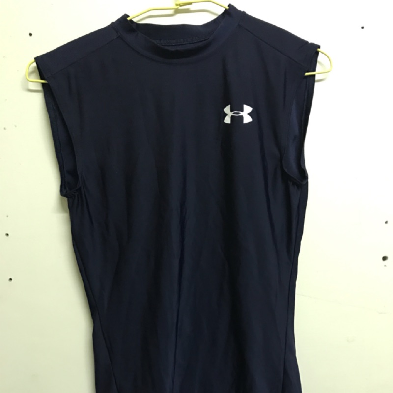 UA Under Armour 運動 緊身衣 無袖 黑色 二手