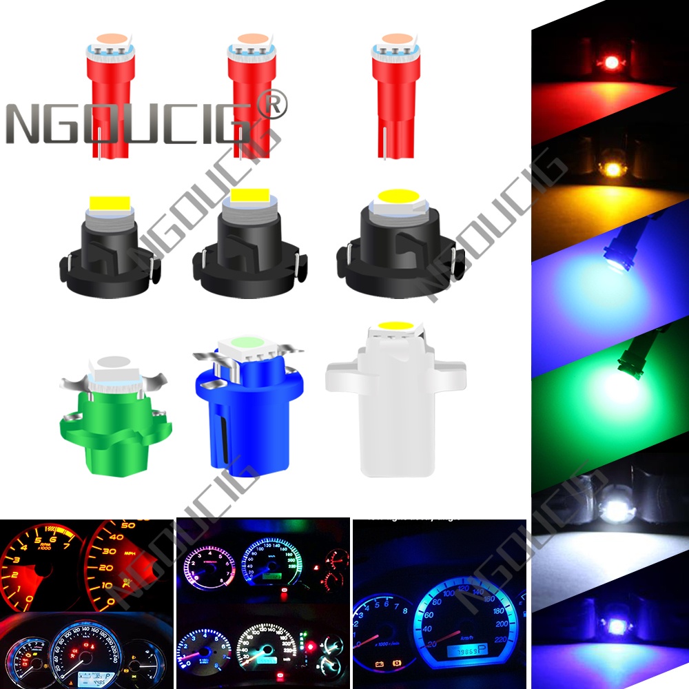 Ngoucig汽車儀表板燈t5 LED燈T3燈泡T4.2燈T4.7 B8.3 B8.4 B8.5 LED燈泡摩托車儀表燈