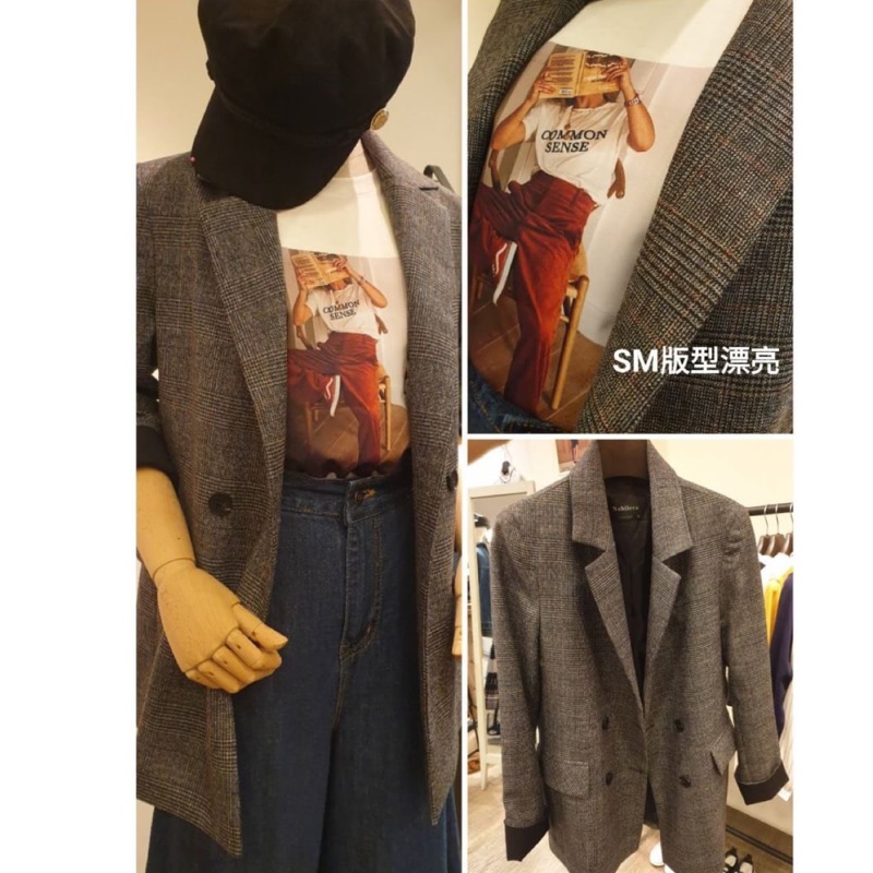 歐美西裝外套s 版大 適合穿m女孩 全新 買來太大 蝦皮購物