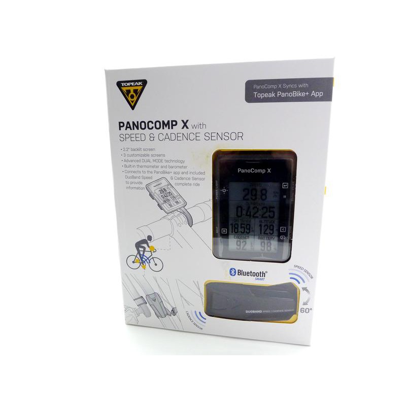 【小虎單車】Topeak PANOCOMP X 藍芽無線碼表 附雙頻速度/迴轉速感應器